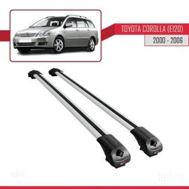Compatible Avec Toyota Corolla (E120) 2000-2006 Barres De Toit Ace-1 Railing Porte-Bagages De Voiture Gris