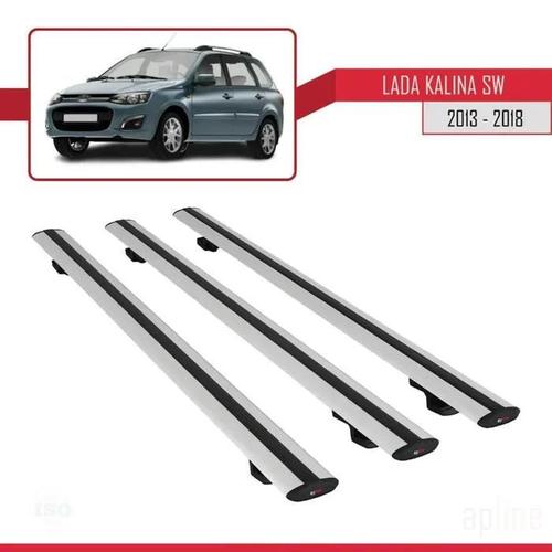 Barres De Toit - Lada - Kalina Sw - Modèle Basic - 3 Pièces - Aluminium - Gris