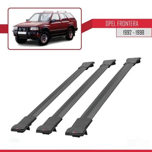 Barres De Toit - Fly - Opel Frontera 1992-1998 - 3 Barres - Aluminium - Noir