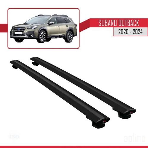 Barres De Toit - Subaru - Modèle Basic - Aluminium Noir - Universel - 2 Barres