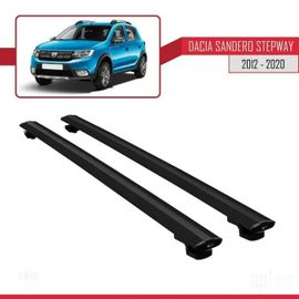 Barres De Toit - Dacia - Sandero Stepway - Modèle Basic - Aluminium - Noir - Charge 300kg