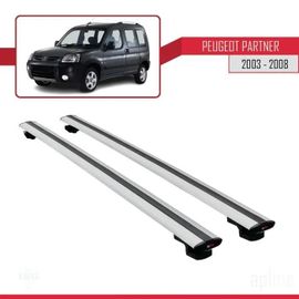 Barres De Toit - Peugeot - Basic Modèle - Aluminium - Gris - Charge 300 Kg