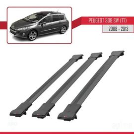 Barres De Toit - Fly - Peugeot 308 Sw (T7) - 3 Barras - Aluminium - Noir