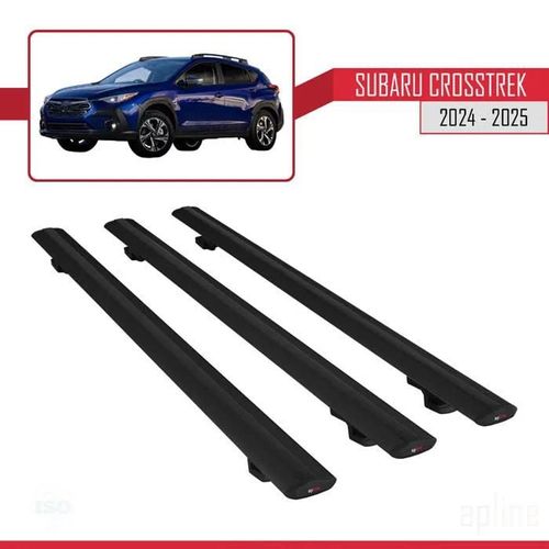 Barres De Toit - Subaru - Crosstrek 2024-2025 - Modèle Basic - Aluminium - Noir