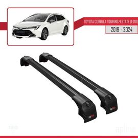 Barres De Toit - Ace-2 - Compatible Toyota Corolla Touring 2019-2024 - Aluminium - Noir - Charge 300kg