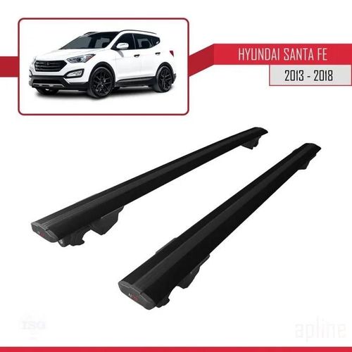 Barres De Toit - Hyundai - Hook - Aluminium - Noir - Charge Utile 300 Kg