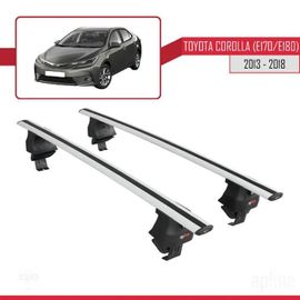 Compatible Avec Toyota Corolla 11 (E180) 2013-2018 Ace-4 Barres De Toit Railing Porte-Bagages De Voiture Gris Aluminium 2 Barres