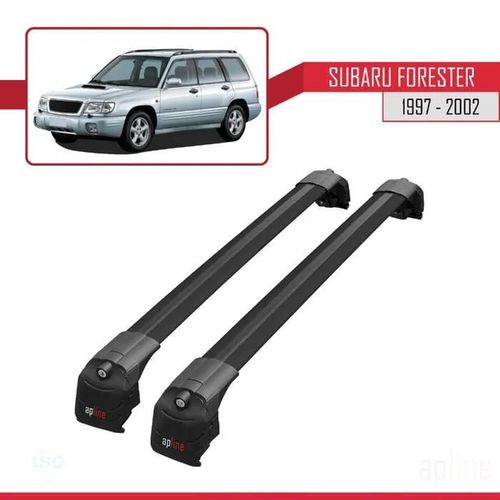 Barres De Toit - Ace-2 - Compatible Subaru Forester 1997-2002 - Aluminium Noir - Charge Utile 300 Kg