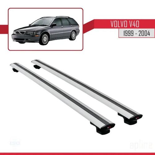 Barres De Toit - Volvo - V40 - Modèle Basic - Aluminium - Gris - Universel