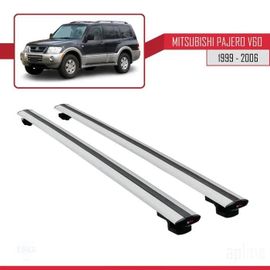 Barres De Toit - Mitsubishi - Basic Modèle - Aluminium - Gris - Charge Utile 300 Kg