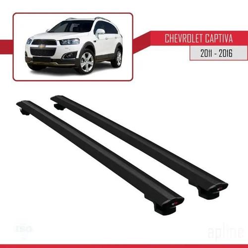 Barres De Toit - Chevrolet - Captiva 2011-2016 - Basic Modèle - Noir - Aluminium - Charge 300kg