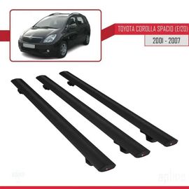 Barres De Toit - Toyota - Corolla Spacio (E120) - Basic Modèle - 3 Pièces - Noir - Aluminium
