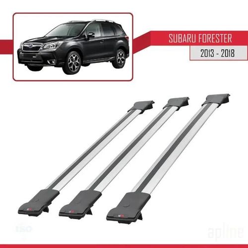 Barres De Toit - Fly - Subaru Forester 2013-2018 - 3 Barres - Aluminium - Gris