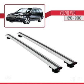 Barres De Toit - Volvo - V70 - Modèle Basic - Aluminium - Gris - Universel