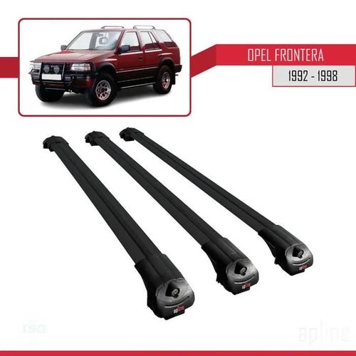 Compatible Avec Opel Frontera 1992-1998 Barres De Toit Ace-1 Railing Porte-Bagages De Voiture 3 Barras Noir