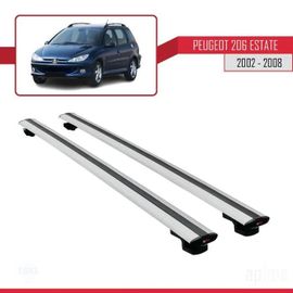 Barres De Toit - Peugeot - Basic Modèle - Aluminium - Gris - Charge 300 Kg