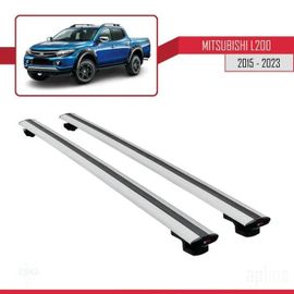 Barres De Toit - Mitsubishi - Basic Modèle - Aluminium - Gris - Charge Utile 300 Kg