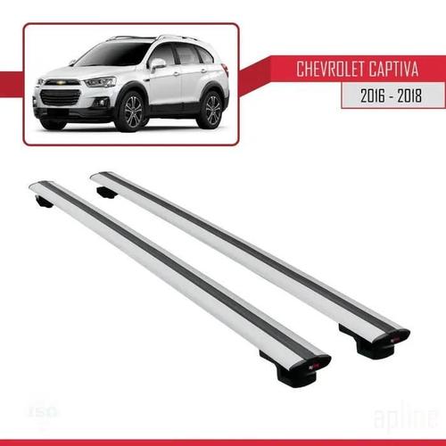 Barres De Toit - Chevrolet - Captiva 2016-2018 - Basic Modèle - Aluminium - Gris