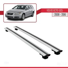 Barres De Toit - Volvo - Basic Modèle - Gris - Aluminium - Charge 300 Kg