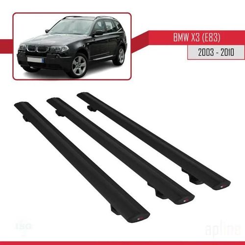 Barres De Toit - Bmw - Basic Modèle - 3 Pièces - Aluminium - Noir