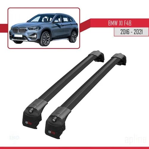 Barres De Toit - Ace-2 - Compatible Bmw X1 (F48) 2016-2022 - Aluminium Noir - Charge Utile 300 Kg