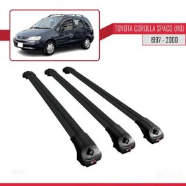 Compatible Avec Toyota Corolla Spacio (E110) 1997-2000 Barres De Toit Ace-1 Railing Porte-Bagages De Voiture 3 Barras Noir