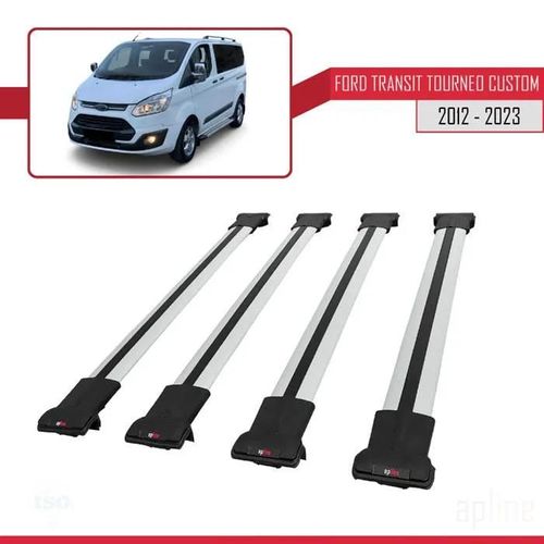 Compatible Avec Ford Transit Tourneo - Custom 2012-2022 Barres De Toit Fly Modèle Railing Porte-Bagages De Voiture 4 Barras Gris