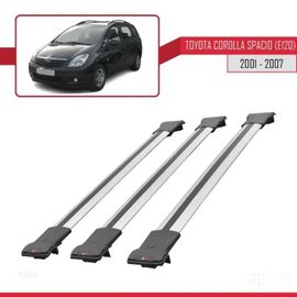 Barres De Toit - Fly - Toyota Corolla Spacio (E120) - 3 Barres - Aluminium - Gris