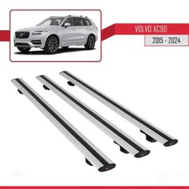 Barres De Toit - Volvo - Basic Modèle - Aluminium - 3 Pièces - Charge Utile 300 Kg