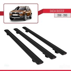 Barres De Toit - Dacia - Duster 2010-2013 - Basic Modèle - 3 Pièces - Noir - Aluminium