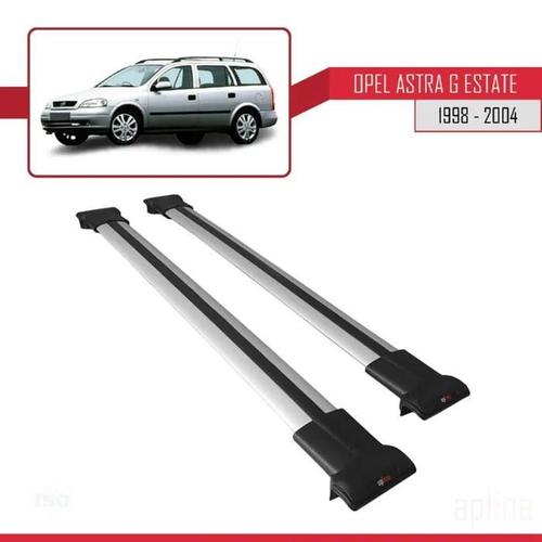 Barres De Toit Railing Porte-Bagages - Fly - Opel Astra (G) Sw - Gris - Aluminium - Charge 300 Kg