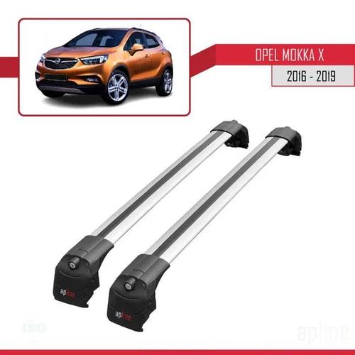 Barres De Toit - Ace-2 - Opel Mokka X - Aluminium - Gris - Charge Utile 300 Kg