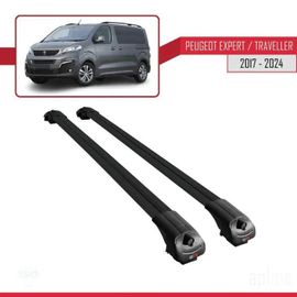 Accessoire Peugeot Expert 2017-2025 Barres De Toit ACE-3 Pour Peugeot Expert Traveller 2017-2025 - Aluminium Gris - Port Max 75 Kg - 2 Barres Barres Toit Gris 75kg