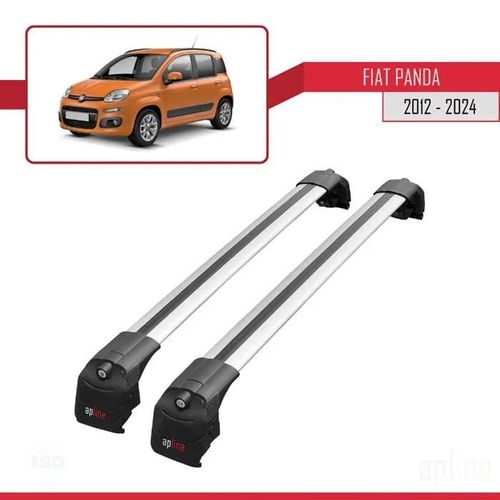 Barres De Toit - Ace-2 - Fiat Panda 2012-2024 - Aluminium - Gris - Charge Utile 300 Kg
