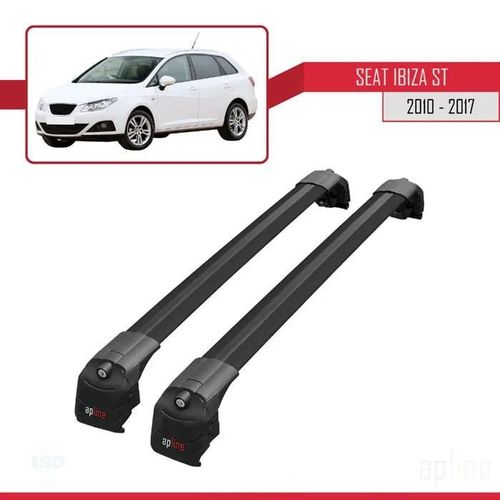 Barres De Toit - Ace-2 - Compatible Seat Ibiza St 2010-2017 - Aluminium Noir - Charge Utile 300 Kg