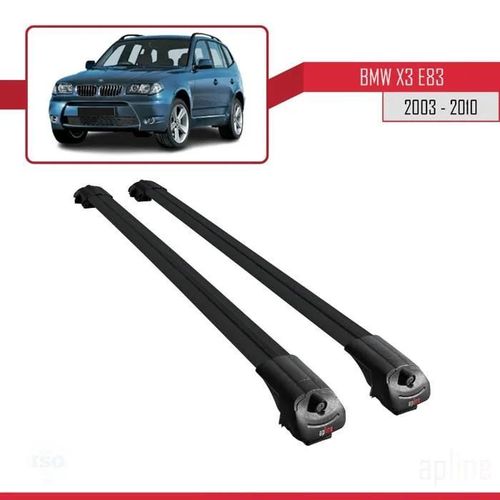 Compatible Avec Bmw X3 E83 2003-2010 Barres De Toit Ace-1 Railing Porte-Bagages De Voiture Noir