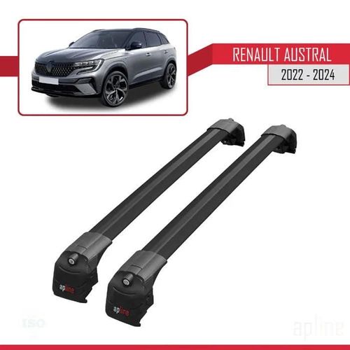 Barres De Toit - Ace-2 - Renault Austral 2022-2024 - Aluminium - Noir - Charge Utile 300 Kg