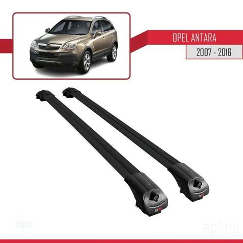 Barres De Toit - Ace-1 - Opel Antara 2007-2016 - Aluminium - Noir - Charge Utile 300 Kg