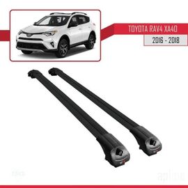 Barres De Toit - Ace-1 - Rav4 (Xa40) 2016-2023 - Aluminium - Noir - Charge Utile 300 Kg