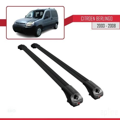 Barres De Toit - Ace-1 - Citroen Berlingo 2003-2008 - Aluminium - Noir - Charge Utile 300 Kg