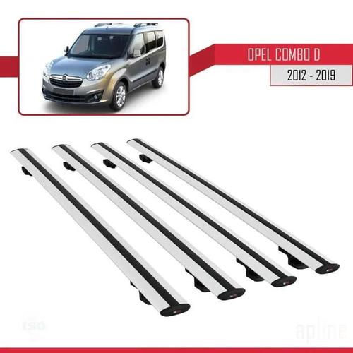 Compatible Avec Opel Combo (D) 2012-2018 Barres De Toit Basic Modèle Railing Porte-Bagages De Voiture 4 Barras Gris