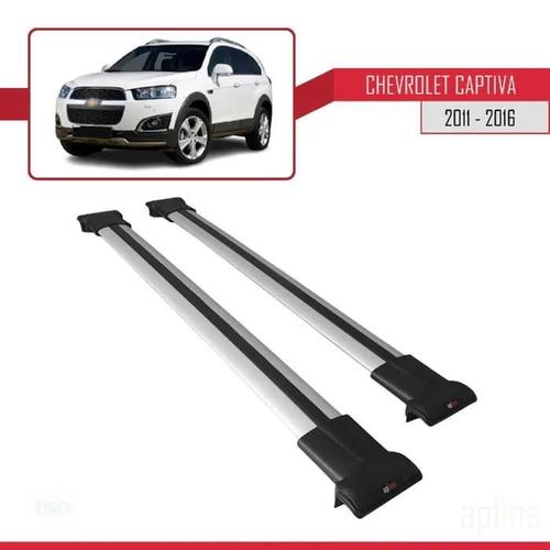 Barres De Toit - Fly - Chevrolet Captiva 2011-2016 - Aluminium - Gris - Charge Utile 300 Kg