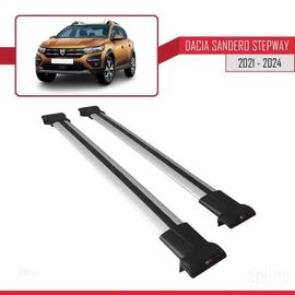 Barres De Toit - Fly - Dacia Sandero Stepway 2021 - Aluminium - Gris - Charge Utile 300 Kg