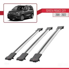 Barres De Toit - Fly - Modèle Gris - 3 Pièces - Aluminium - Charge Utile 300 Kg
