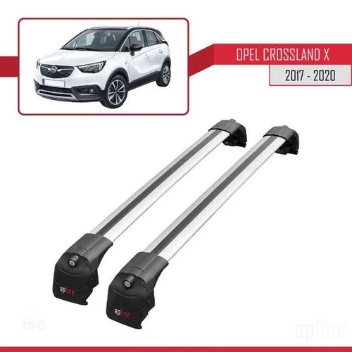 Barres De Toit - Ace-2 - Opel Crossland X - Aluminium - Gris - Charge Utile 300 Kg