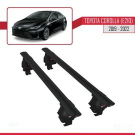 Barres De Toit - Ace-4 - Compatible Toyota Corolla E210 2018-2023 - Aluminium - Noir - Charge 300 Kg