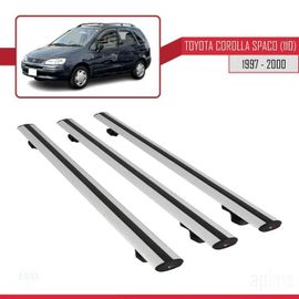 Barres De Toit - Toyota - Basic Modèle - 3 Pièces - Aluminium - Gris