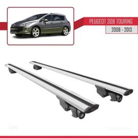Pour Peugeot 308 Wagon 2008-2013 Hook Barres De Toit Railing Porte-Bagages De Voiture Avec Verrouillable Alu Gris