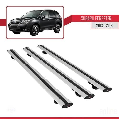 Compatible Avec Subaru Forester 2013-2018 Barres De Toit Basic Modèle Railing Porte-Bagages De Voiture 3 Barres Gris