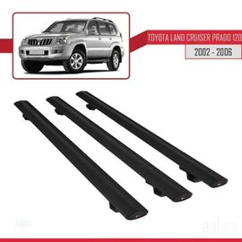 Barres De Toit - Toyota - Basic Modèle - Aluminium - 3 Pièces - Noir